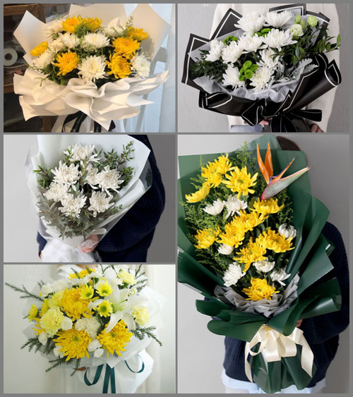 山东青岛平度市白沙河街道西白沙村白事花束代送
